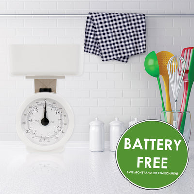 Salter 112 WHFEU12 Compact Mechanical Kitchen Scales, 3kg Capacity white