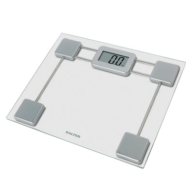 Salter 9081 SV3R Toughened Glass Compact Electronic Bathroom Scale