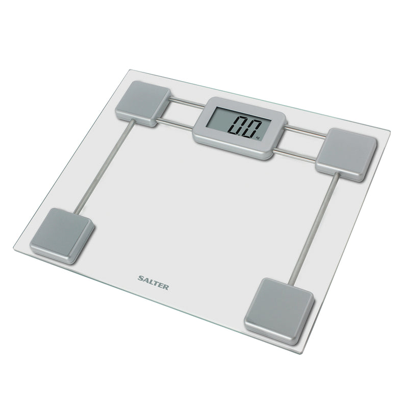 Salter 9081 SV3R Toughened Glass Compact Electronic Bathroom Scale