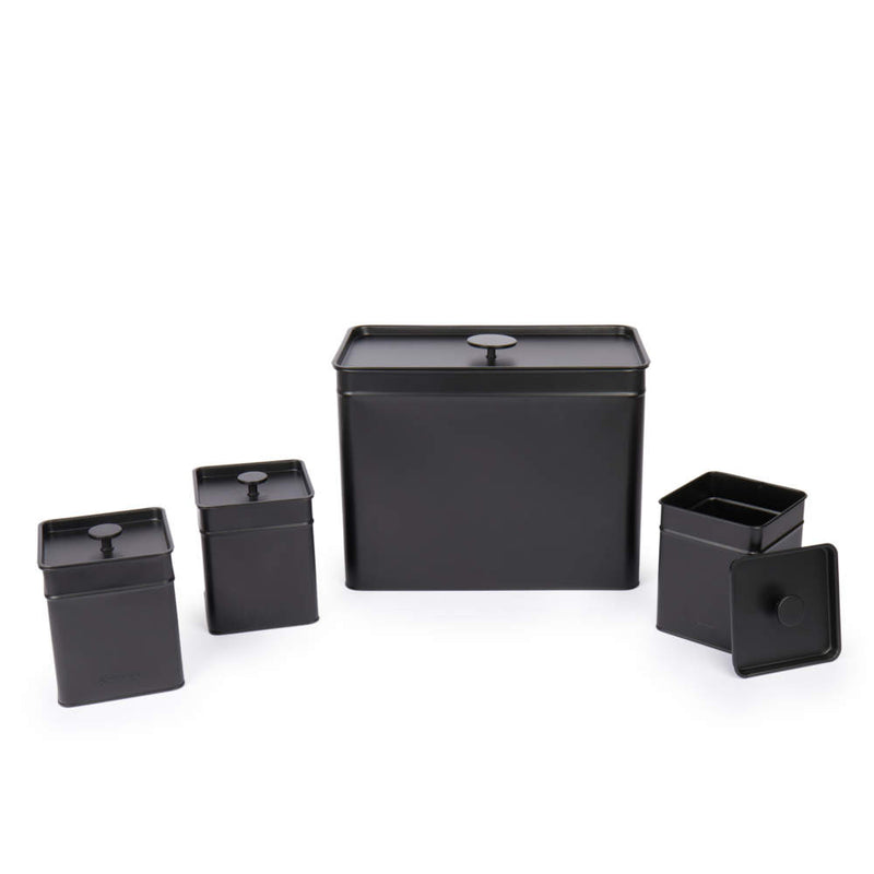Salter BW126141EU7 Kuro 4-Piece Bread Bin & Canister Set