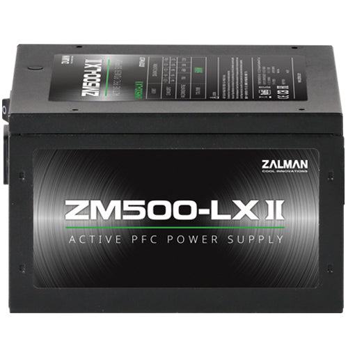 Zalman ZM500-LXII 500Вт, Активная коррекция коэффициента мощности, 85% 