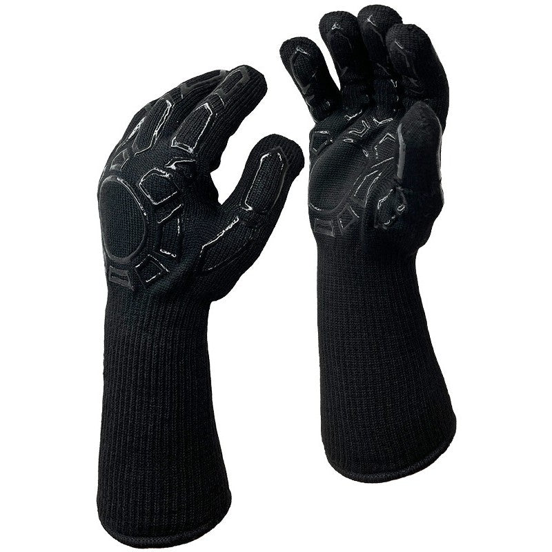 Zyle Kamado ZY3518BL Heat Resistant Grill Gloves, Black