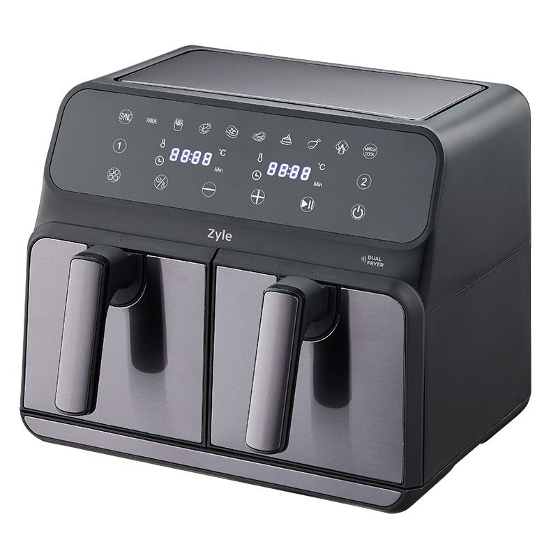 Hot air fryer Zyle, ZY801DAF, 8 L, with two cooking baskets