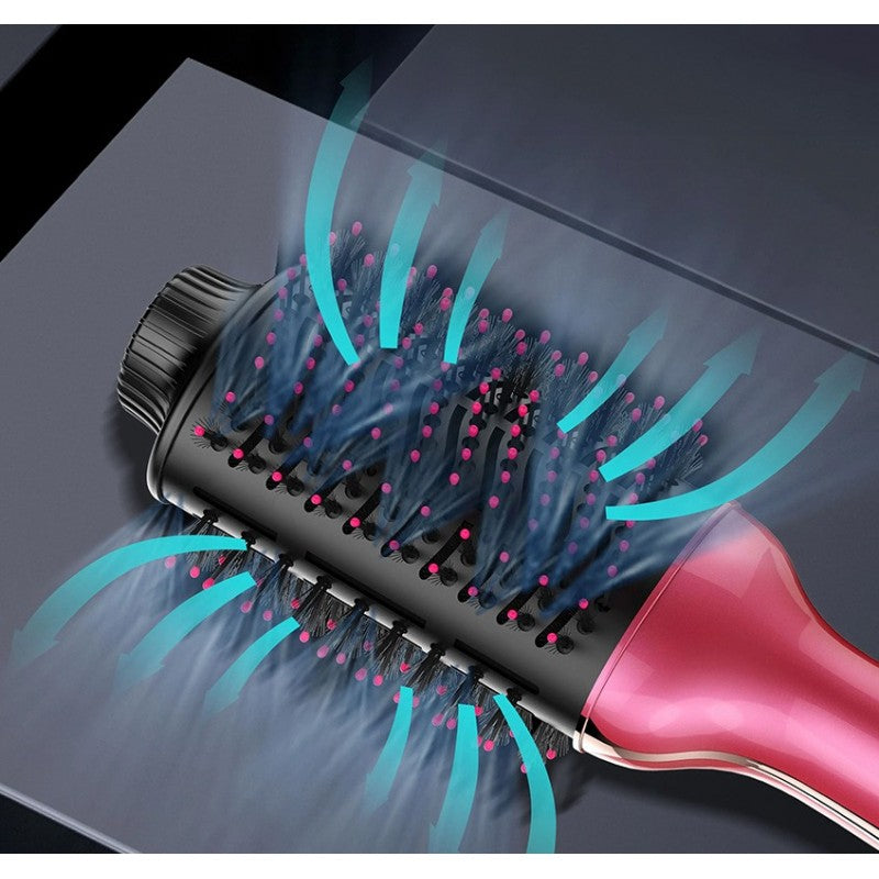 Karšto oro plaukų formuotuvas-džiovintuvas OSOM One Step Hot Air Brush OSOM601PL, slyvinės spalvos, su infraraudonaisiais spinduliais, 1000 W