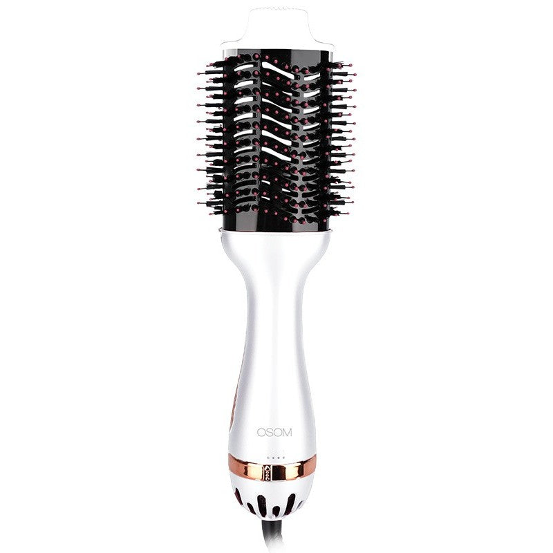 Karšto oro plaukų formuotuvas-džiovintuvas OSOM One Step Hot Air Brush OSOM601WH, baltos spalvos, su infraraudonaisiais spinduliais, 1000 W