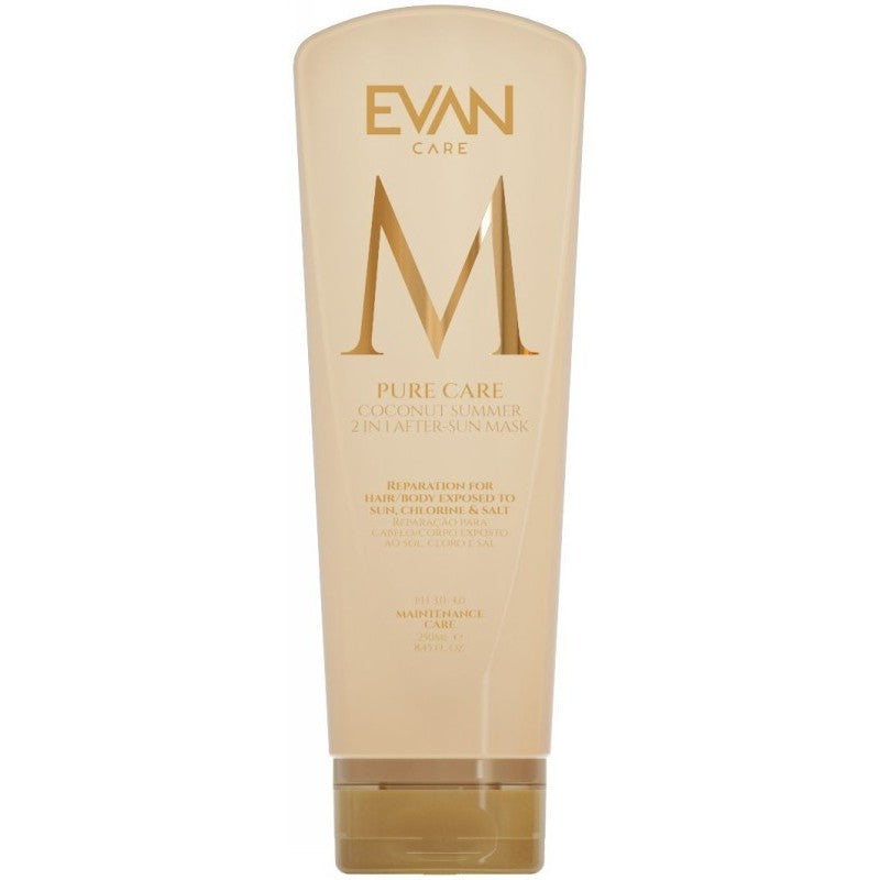 Kaukė plaukams ir kūnui EVAN Care Coconut Summer 2 in 1 After-Sun Mask EVANPCM2160, 250 ml