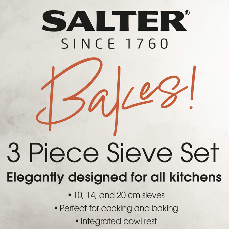 Salter BW12616EU7 Bakes 3-Piece Sieve Set