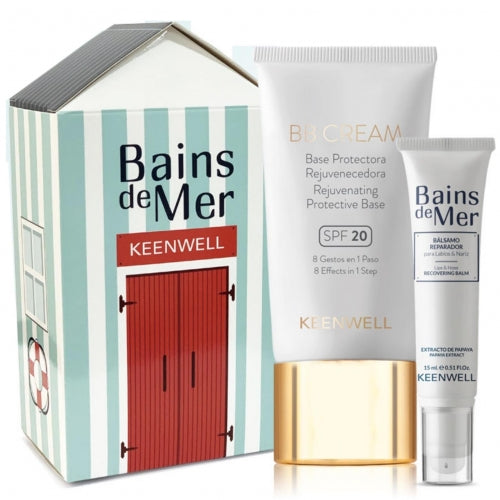 KEENWELL Set: BB Cream with SPF20 and lip and nose balm with papaya extract, 30ml + 15ml 