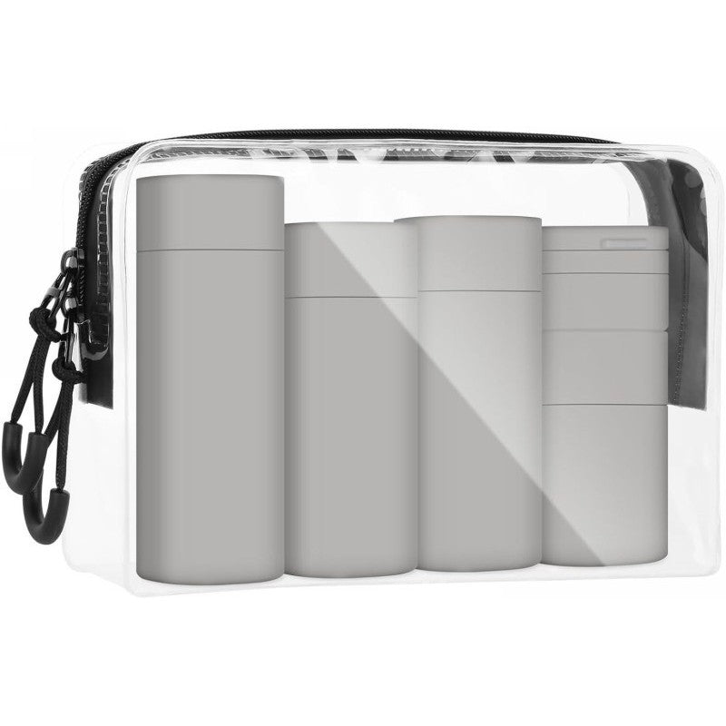 Kelioniniai buteliukai OSOM Travel Bottle Set OSOM25129GREY, pilkos spalvos