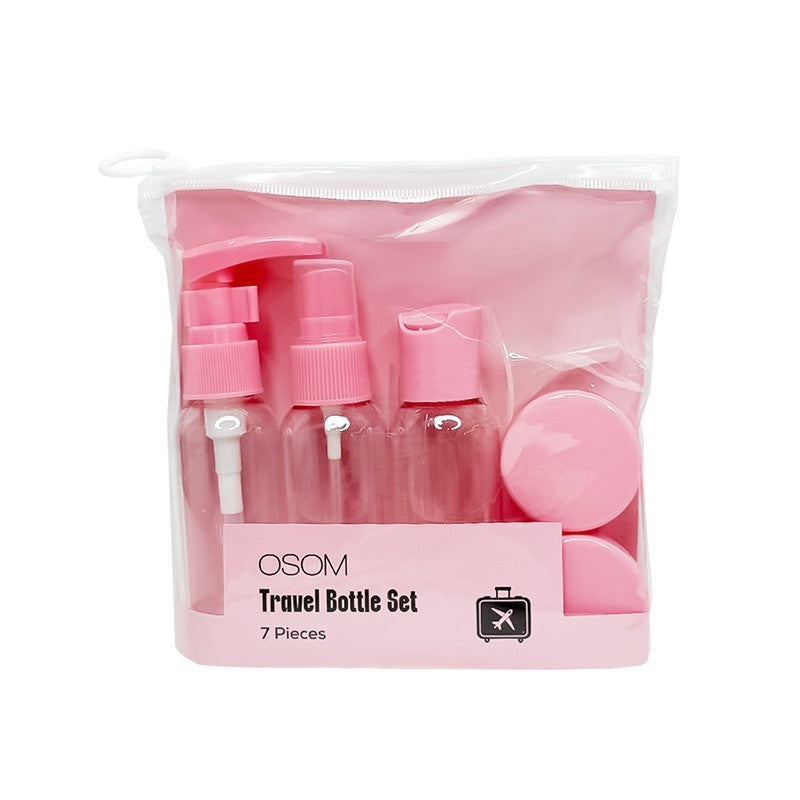 Kelioniniai buteliukai OSOM Travel Bottle Set OSOM25210PINK, rožinės spalvos