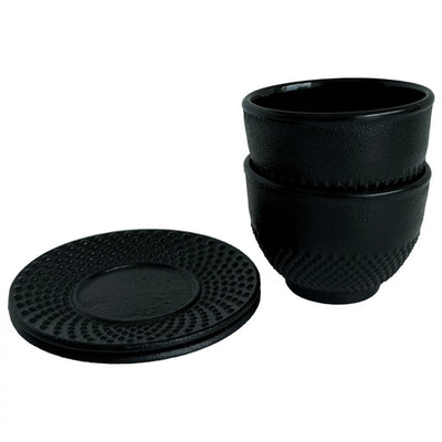 Ketaus puodeliai su lėkštutėmis, ZY995CK, 150 ml, 2 vnt.