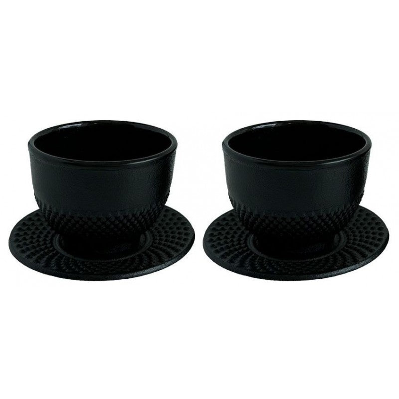 Ketaus puodeliai su lėkštutėmis, ZY995CK, 150 ml, 2 vnt.