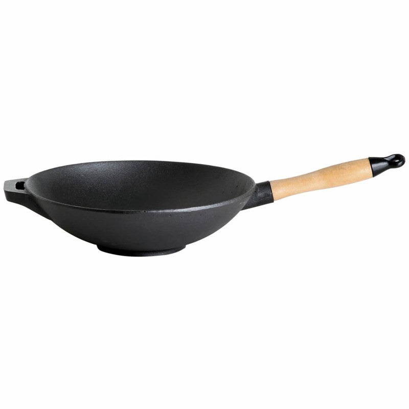 Ketaus Wok keptuvė su rankena 30cm