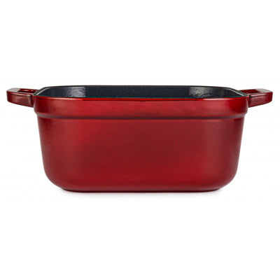 Square enameled cast iron pot Zyle ZY08RKI, 24 x 24 cm, 4.5 l, red