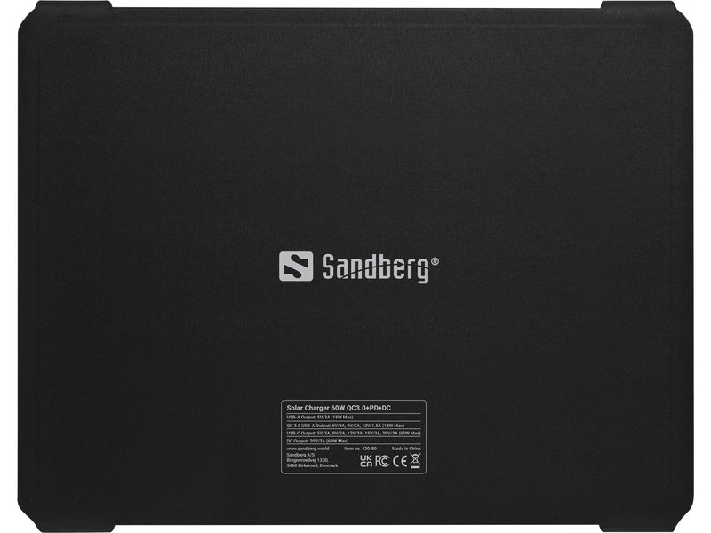 Солнечное зарядное устройство Sandberg 420-80 60 Вт QC3.0+PD+DC