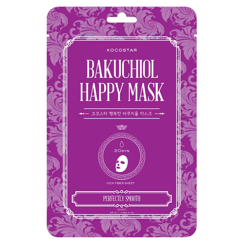 KOCOSTAR Bakuchiol Happy Mask veido kaukė su bakučioliu, 1 vnt