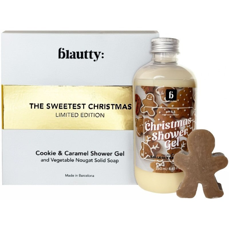 Kūno priežiūros priemonių rinkinys Blautty The Sweetest Christmas Kit BLASETCHR025, rinkinį sudaro dušo želė ir rankų darbo muilas