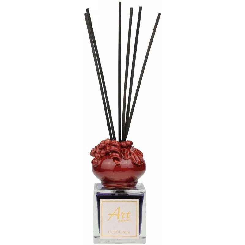 Home fragrance with sticks Erbolinea Vin Di Vino ERBARTVIN100, in a box, with a ceramic container, 100 ml