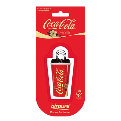 Kvapnus 3D pakabukas - stiklinė COCA COLA Vanilla Airpure