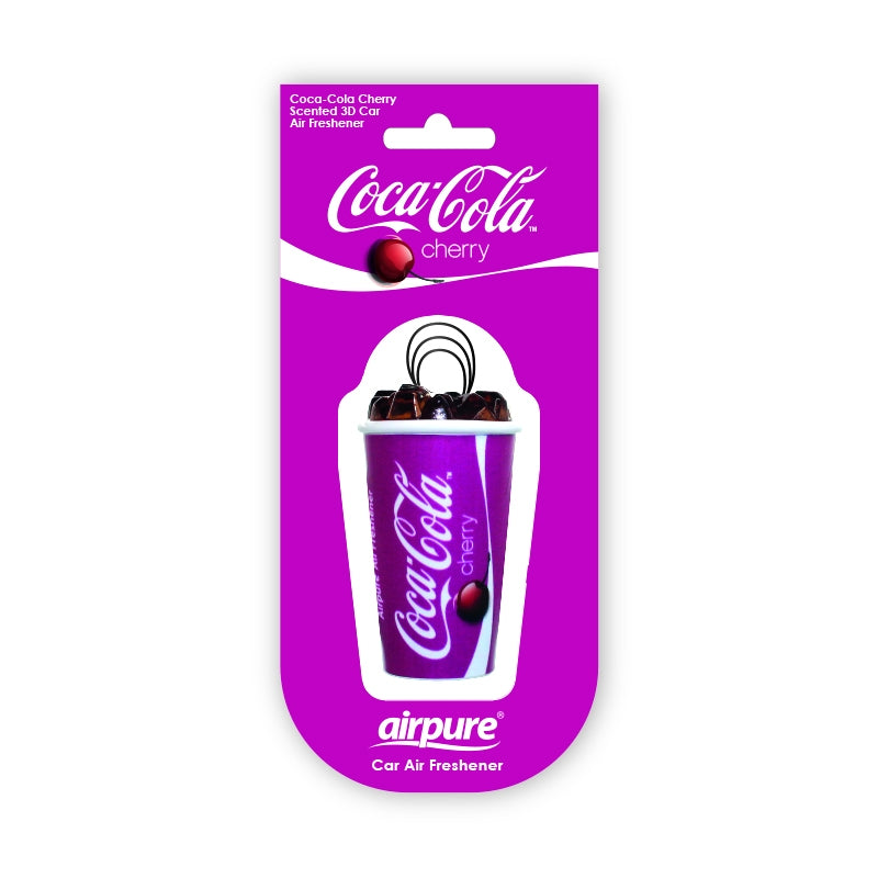 Kvapnus 3D pakabukas - stiklinė COCA COLA Cherry Airpure