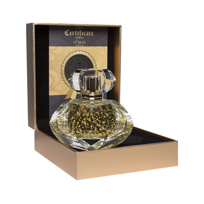 Perfume Ojuvi Luxury Gold OJUGOLD, with 23 K gold dust, 100 ml