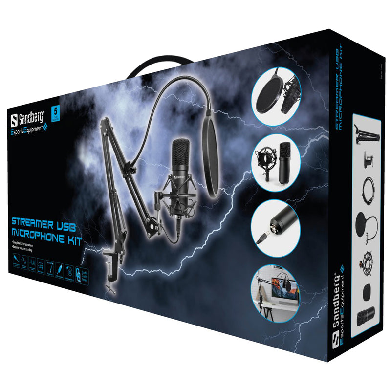 Sandberg 126-07 Streamer USB Microphone Kit 