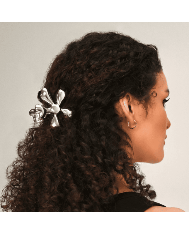 LAETI large hair clip Noemie, silver color