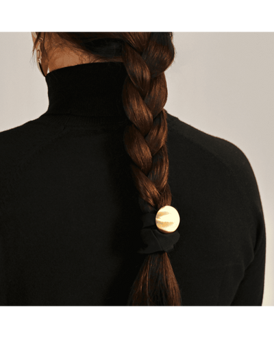 LAETI elastic band with gold detail Ariane, black