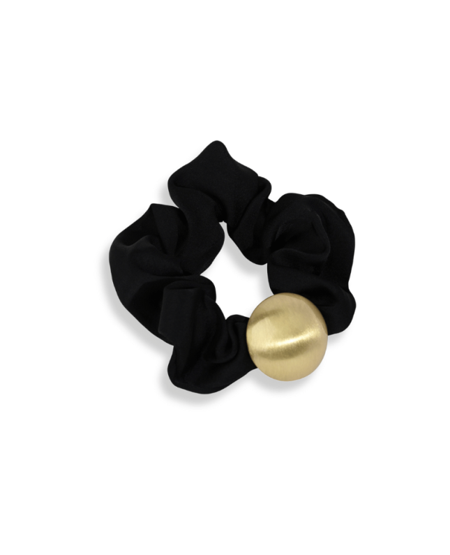 LAETI elastic band with gold detail Ariane, black