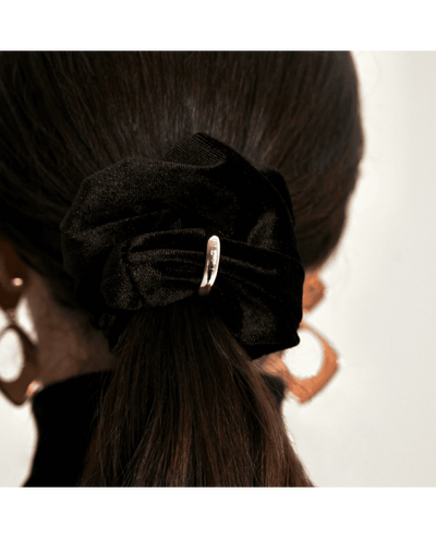 LAETI velvet hair tie Celine, black