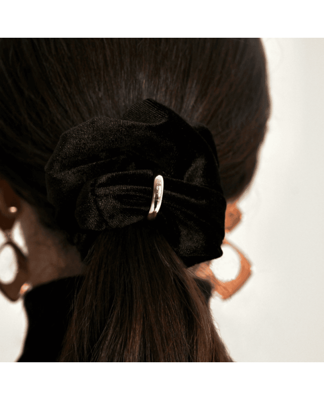 LAETI velvet hair tie Celine, black