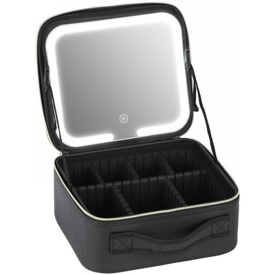 Cosmetic case OSOM Professional Cosmetic Case With Lighted Mirror OSOMP040BL, black color