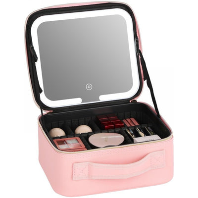 Makeup case Osom Professional Cosmetic Case With Lighted Mirror OSOMP040RG, pink
