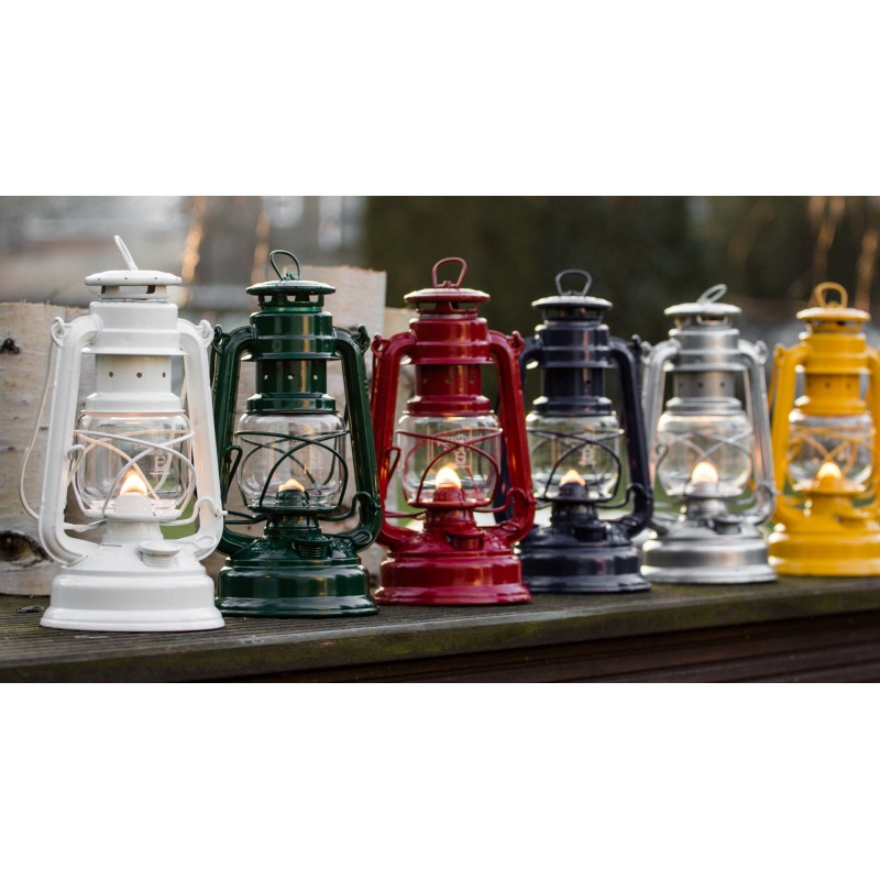 Kerosene lamp Feuerhand Hurricane in various colors: Color - Sparkling Iron