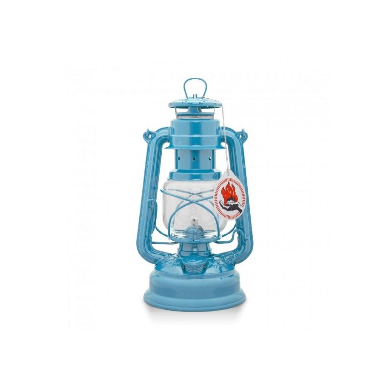 Керосиновая лампа Feuerhand Hurricane в различных цветах: Цвет - Пастельно-синий.