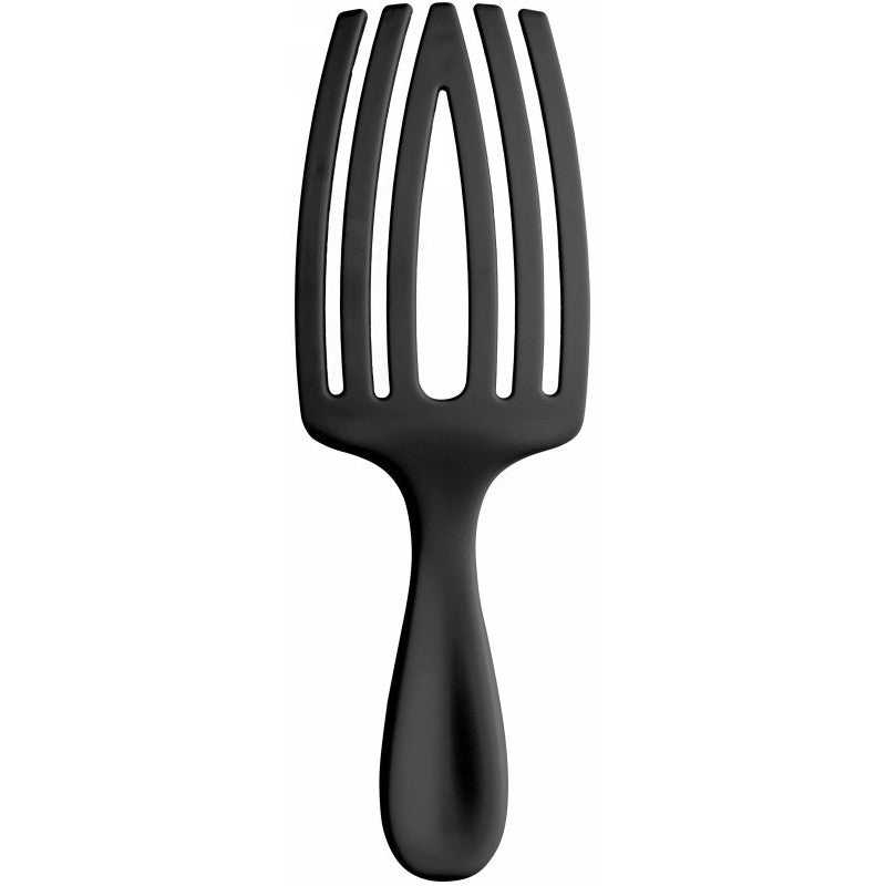 Lenktas šepetys plaukams Olivia Garden Fingerbrush Care Mini Black OG1911, juodos spalvos