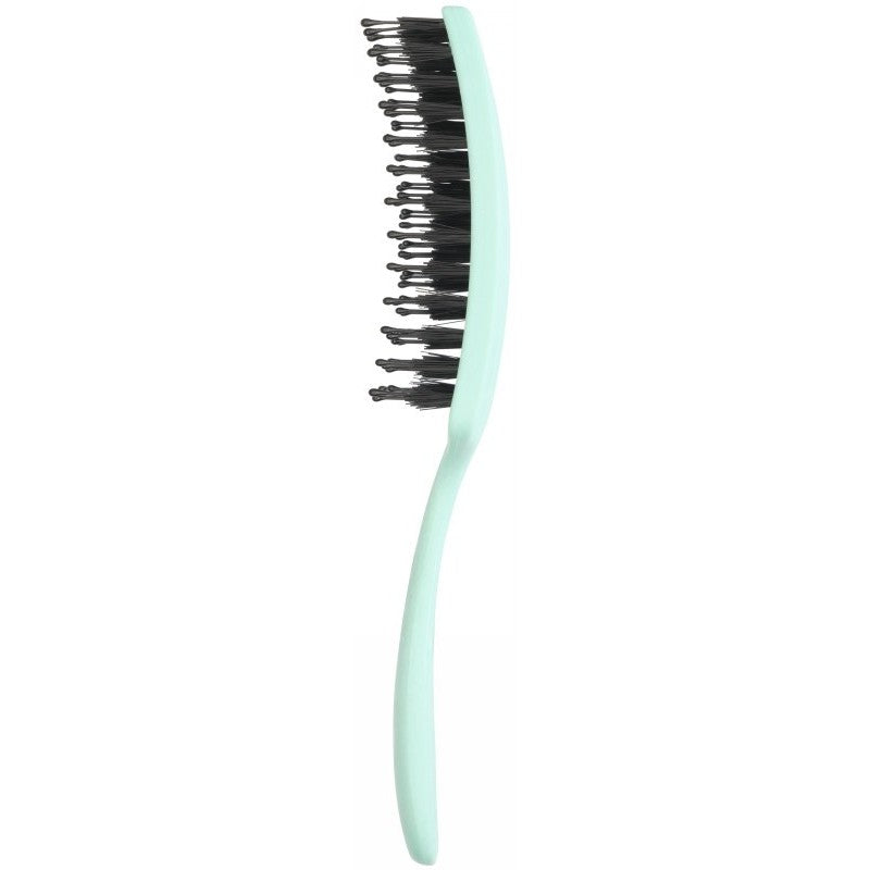 Lenktas šepetys plaukams Olivia Garden Fingerbrush Care Mini Mint OG1818, mėtinės spalvos