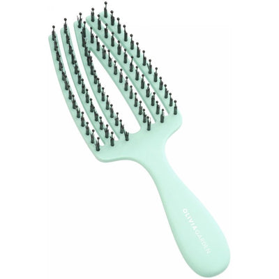 Lenktas šepetys plaukams Olivia Garden Fingerbrush Care Mini Mint OG1818, mėtinės spalvos