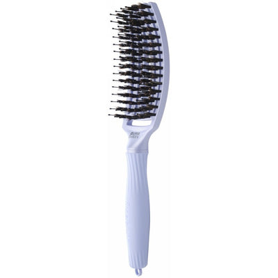 Curved hair brush Olivia Garden Fingerbrush Combo Arctic Lights Polar Blue Medium OG1865