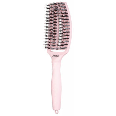 Изогнутая щетка для волос Olivia Garden Fingerbrush Combo Pastel Pink OG7838, пастельно-розовый цвет
