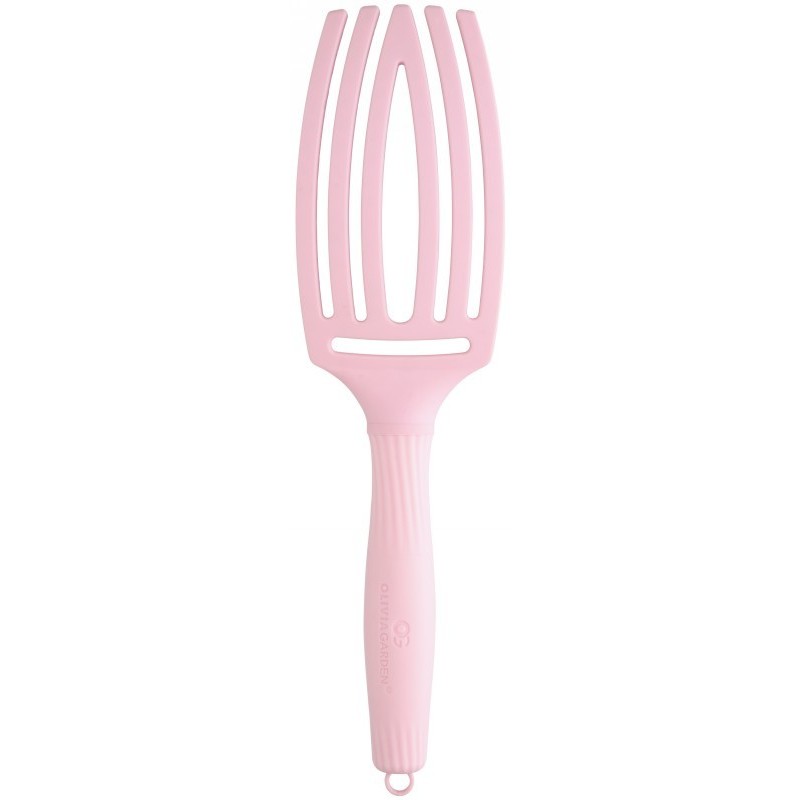 Lenktas šepetys plaukams Olivia Garden Fingerbrush Medium Think Pink Jaipur Rose OG01898