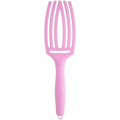 Lenktas šepetys plaukams Olivia Garden Fingerbrush Medium Think Pink Pink Tokyo OG01897