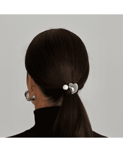 LAETI hair clip Amour, silver color