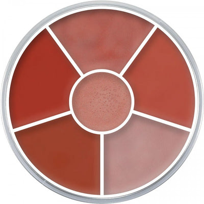 Kryolan Lip Rouge Wheel round lipstick palette, 6 colors