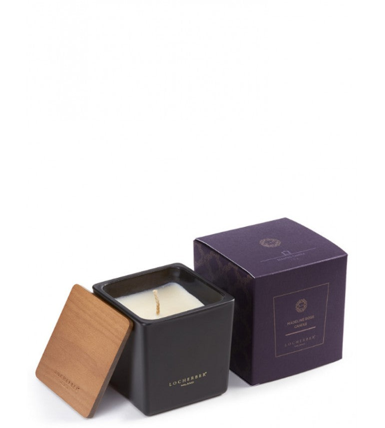 LOCHERBER MILANO candle for black matte container "Madeleine Rose" 210 g.