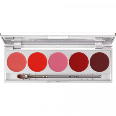 Kryolan Lipstick palette 5 colors (magnetic)