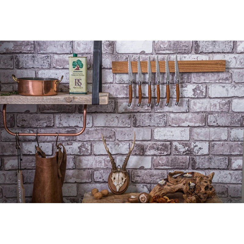 Magnetinis akacijos medienos peilių laikiklis - Style de Vie