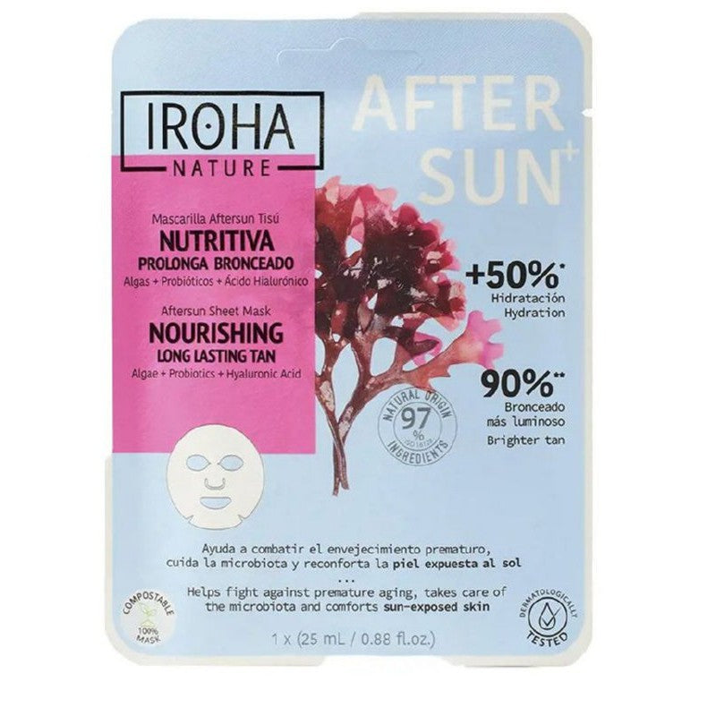 Iroha Nature Aftersun Sheet Mask Nourishing Algaes Long Lasting Tan, MTIN32