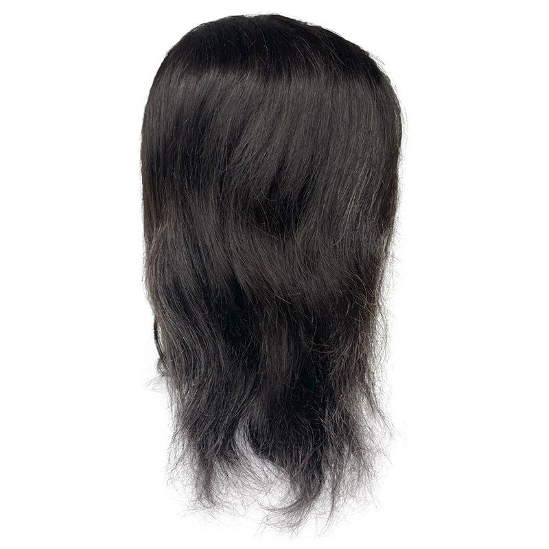 Голова-манекен с бородой Osom Professional XUCMSN788, с 100% натуральными, темными волосами, длина около 20-22 см.