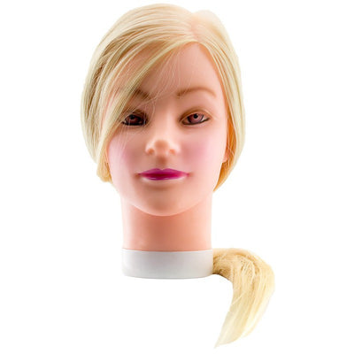 Mannequin head XUCTM008 with synthetic blonde hair, length 45-50 cm 
